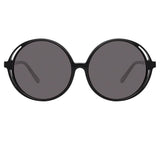 Bianca Round Sunglasses in Black