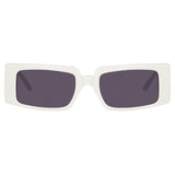 Magda Butrym x LF Rectangular Sunglasses in Black and White