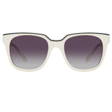 Magda Butrym D-Frame Sunglasses in White and Black