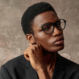 Pearce Oval Optical Frame in Black (Asian Fit)